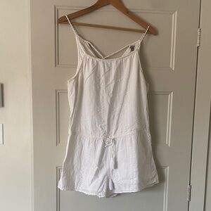 Aerie White Textured Jumpsuit